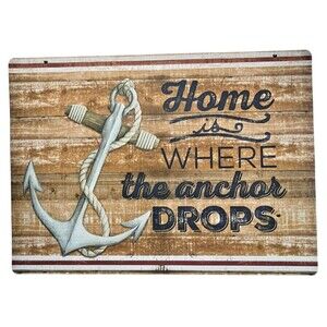 Nantucket Foam Back Vinyl Placemats Home Is Where the Anchor Drops Set of 4